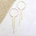 14k Gold Filled Keyhole Threader Earrings
