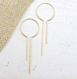 14k Gold Filled Keyhole Threader Earrings