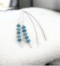 Sterling Silver & Larimar Quartz Earrings - Handmade Jewelry