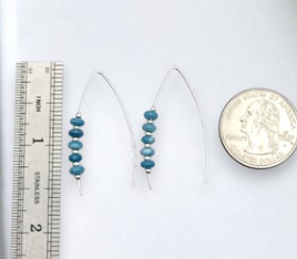 Sterling Silver & Larimar Quartz Earrings - Handmade Jewelry