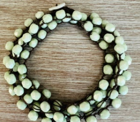 TWIST Soft Mint Long Crystal Strand Necklace To Layer Or Wrap