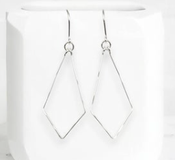 Sterling Silver Trapezoid Earrings