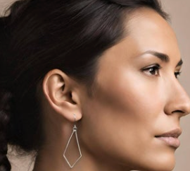 Sterling Silver Trapezoid Earrings