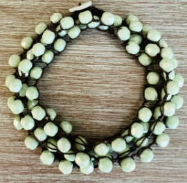 TWIST Soft Mint Long Crystal Strand Necklace To Layer Or Wrap