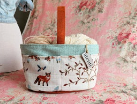 Foxy Caddy – Handmade USA Floral Yarn & Notions Organizer