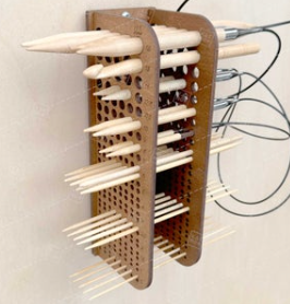 Knitting needle organizer 2-10mm EU/US Sizes Brown: Abstract & Geometric