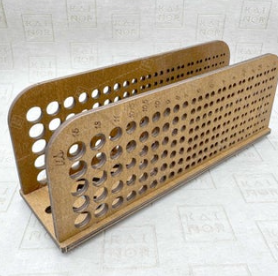 Knitting needle organizer 2-10mm EU/US Sizes Brown: Abstract & Geometric