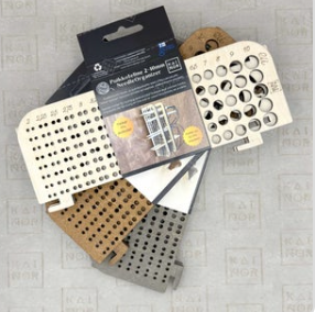 Knitting needle organizer 2-10mm EU/US Sizes Brown: Abstract & Geometric