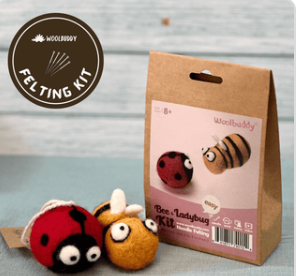 Needle Felting Kit Bee & Lady bug