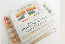 Abstract Zen Peaks Meditative Art Paint by Number Kit+ Easel